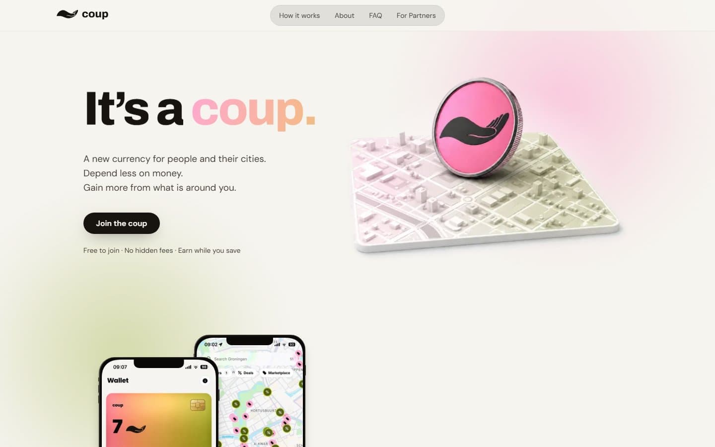 thecoup.nl home page